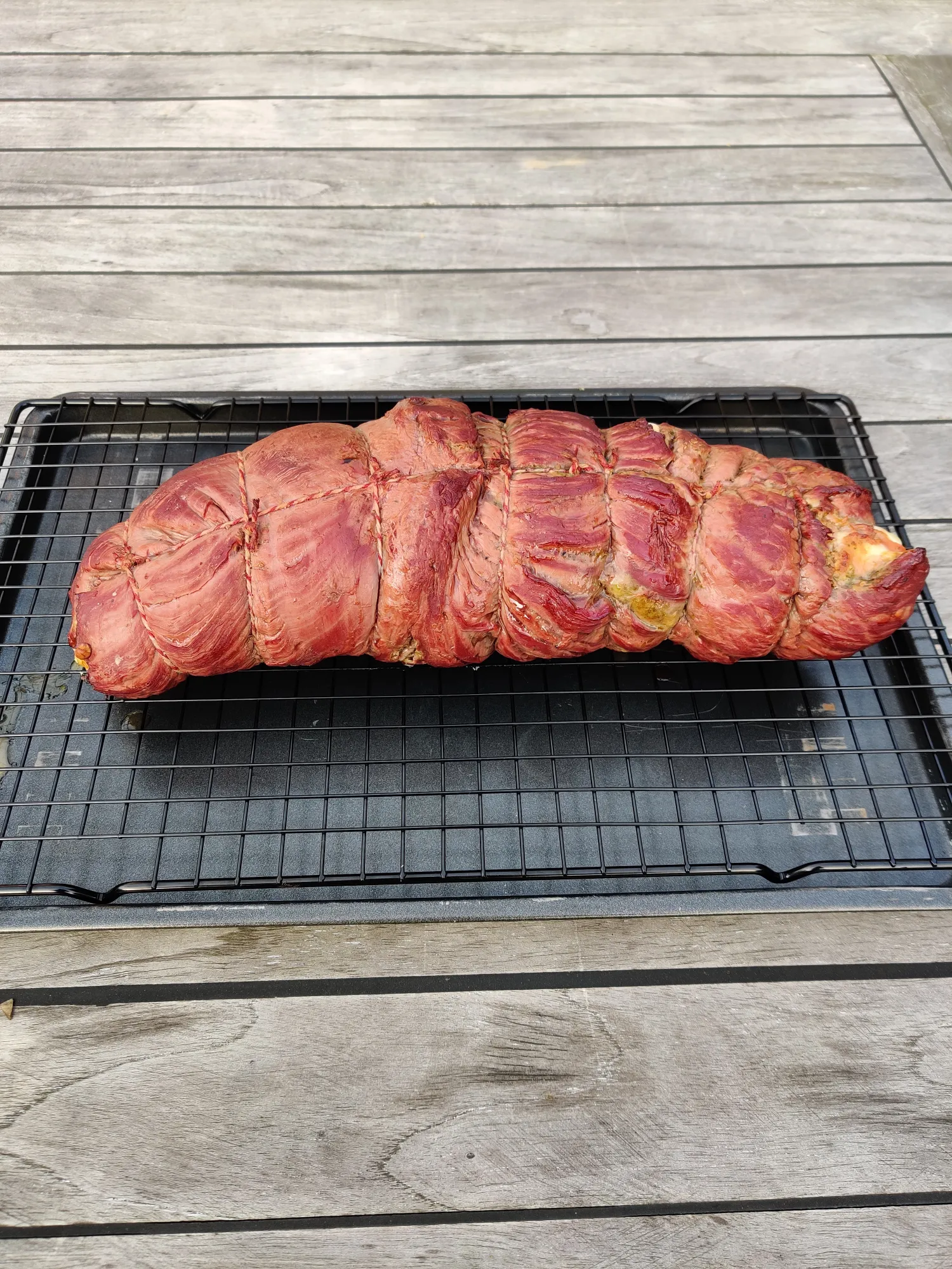 Bavette rollade op de BBQ