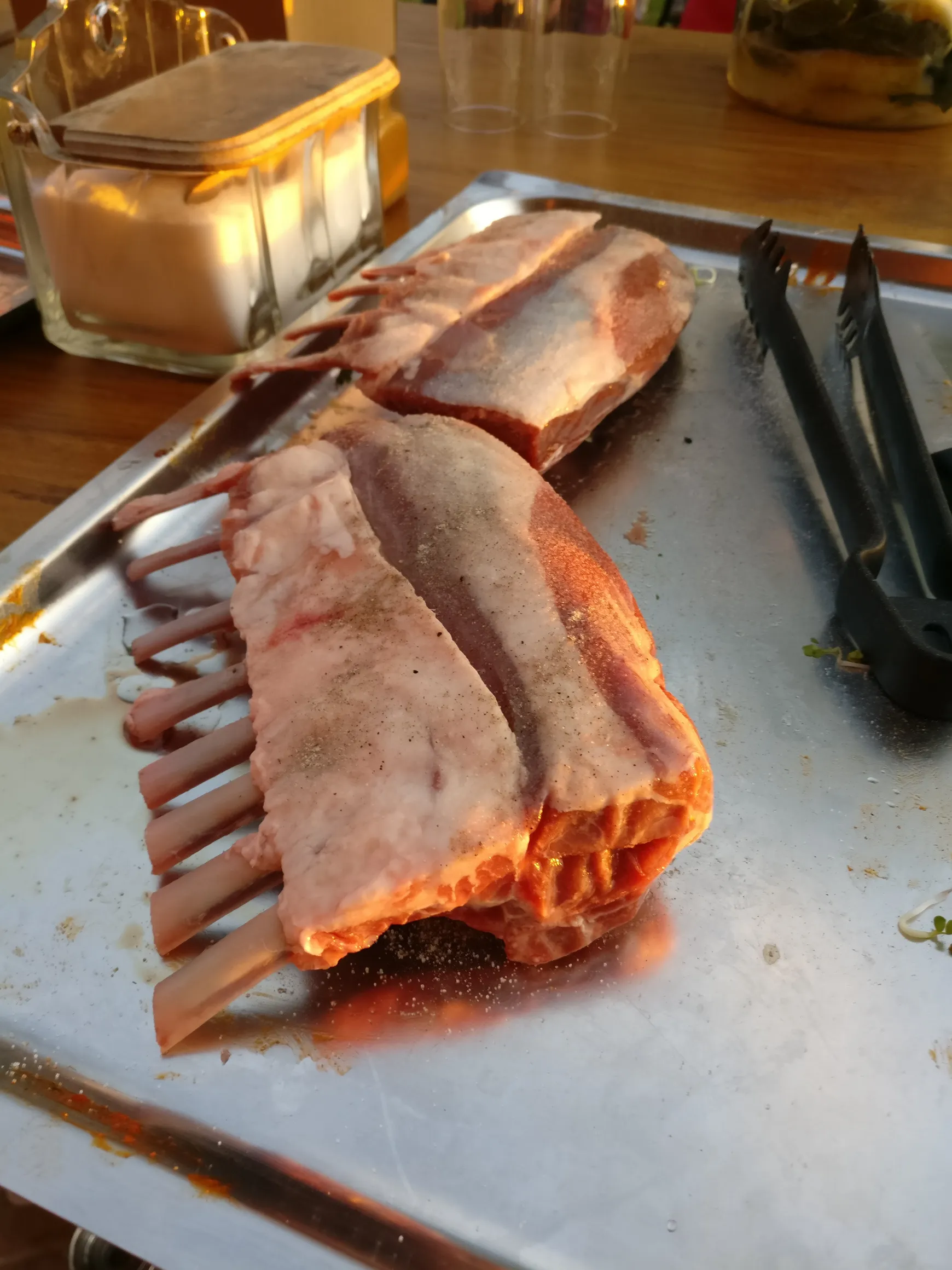 Rack of lamb op de BBQ