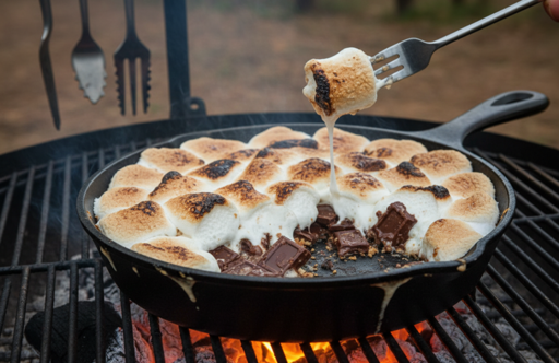 S'mores skillet van de BBQ